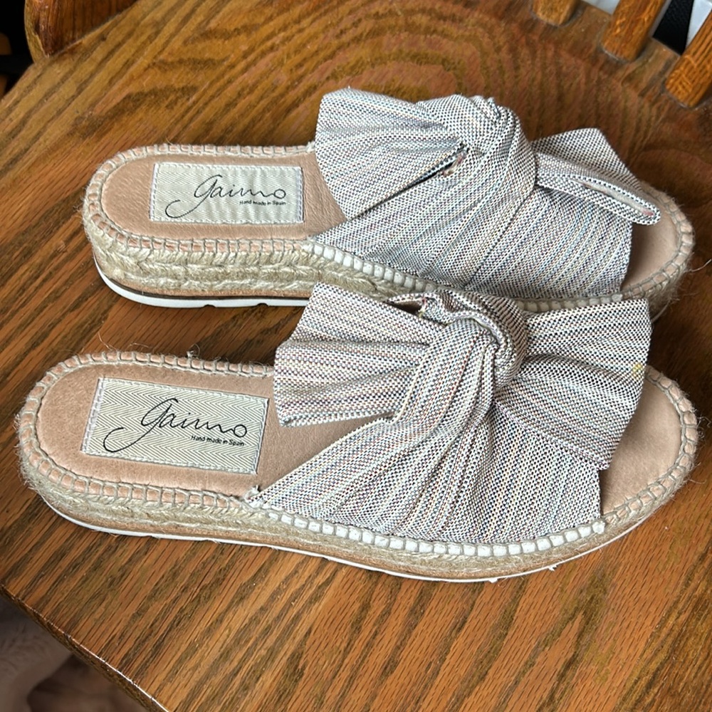 Free People Neutral Knotted Slip-On Espadrille Sandals - Picture 2 of 6
